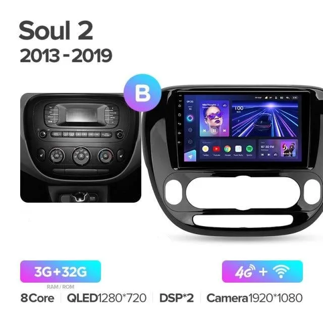 Car Dealz Elite 4G Data Model 10.2" Android 12.0 For Kia Soul 2 PS 2013 - 2019 In Dash Plus OEM Fascia