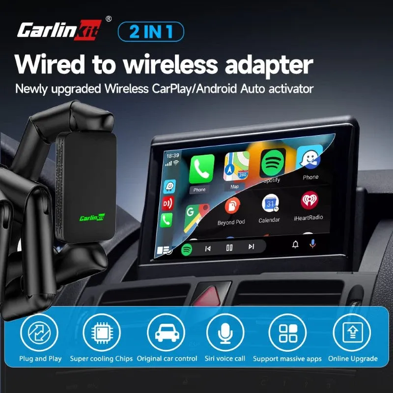 CarlinKit 5.0 Wireless CarPlay Adapter for Apple Android