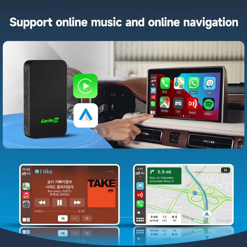 CarlinKit 5.0 Wireless CarPlay Adapter for Apple Android