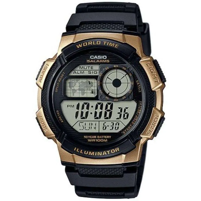 Casio AE-1000W-1A3 Black Resin Strap Watch for Men