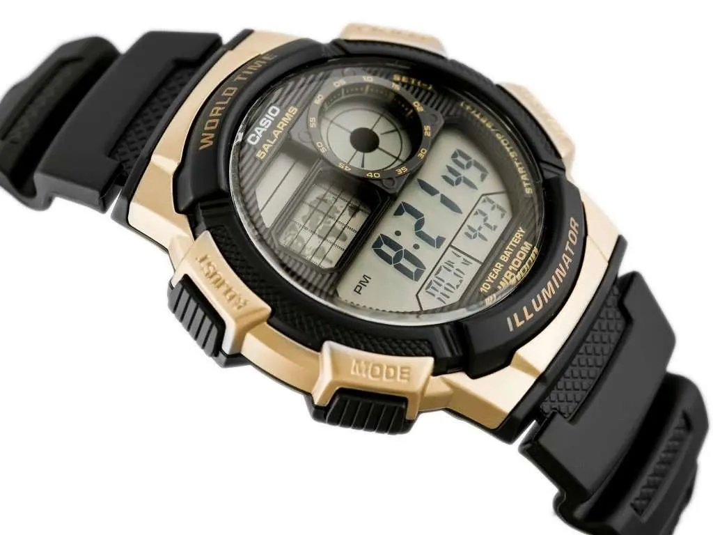 Casio AE-1000W-1A3 Black Resin Strap Watch for Men