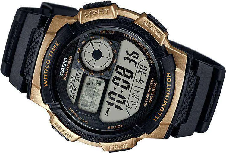 Casio AE-1000W-1A3 Black Resin Strap Watch for Men