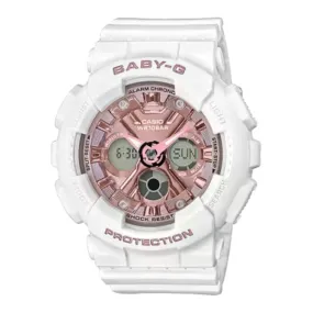 Casio Baby-G White and Pink Analog-Digital Ladies Watch BA-130-7A1DR