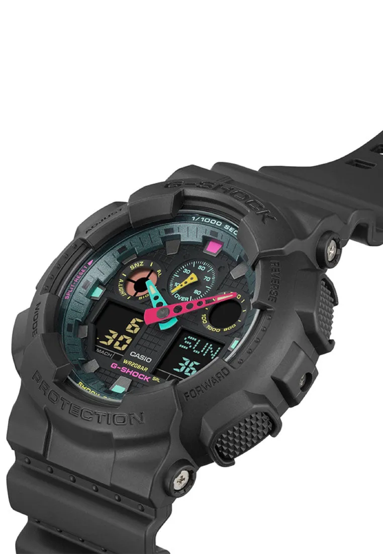 Casio G-shock GA-100MF-1A Digital Analog Rubber Strap Watch for Men