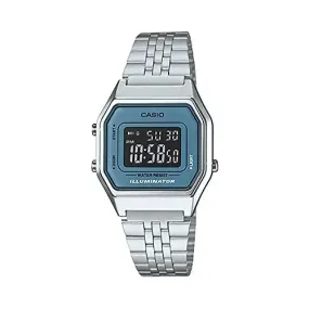 Casio Ladies Mid-Size Silver Digital Retro Watch LA680WA-2BDF