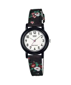 Casio LQ-139LB-1B2 Floral Leather Strap Watch for Women