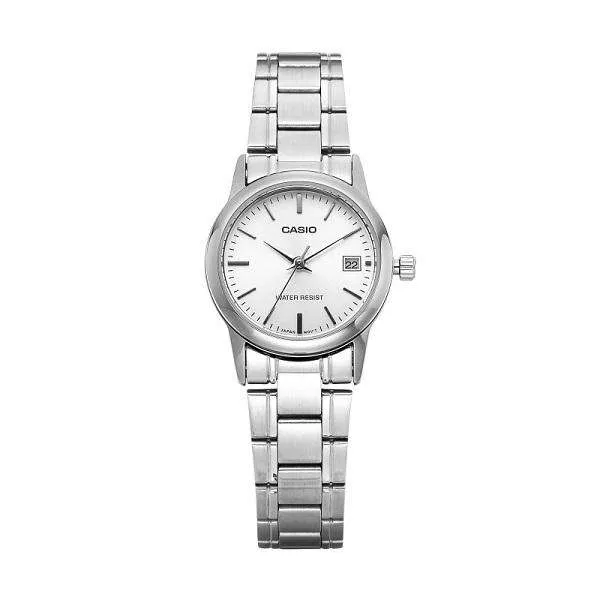 Casio LTP-V002D-7A Silver Stainless Steel Strap Watch for Women