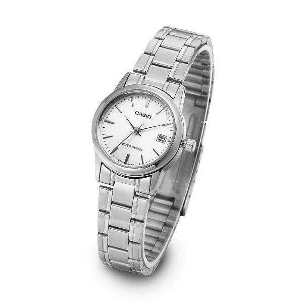 Casio LTP-V002D-7A Silver Stainless Steel Strap Watch for Women