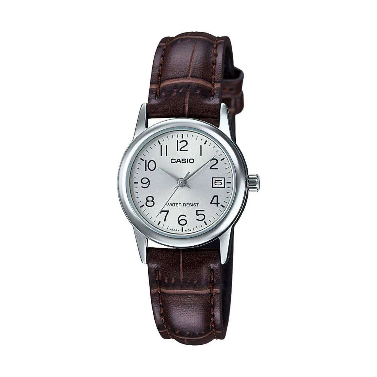 Casio LTP-V002L-7B2 Brown Leather Strap Watch for Women