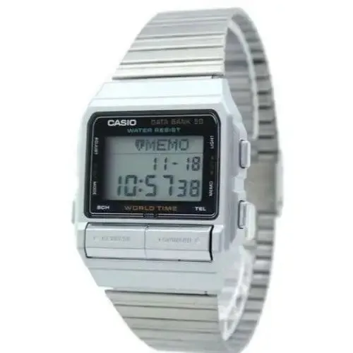 Casio Men's Digital Data Bank Stainless Watch DB520A-1