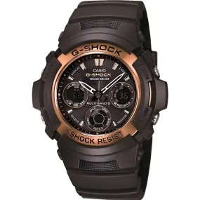 Casio Men's Watch - G-Shock Tough Solar Powered Black Dial Resin Strap | AWG100R-1A