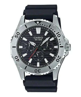 Casio MTD-1086-1A Analog Resin Black Strap Watch for Men