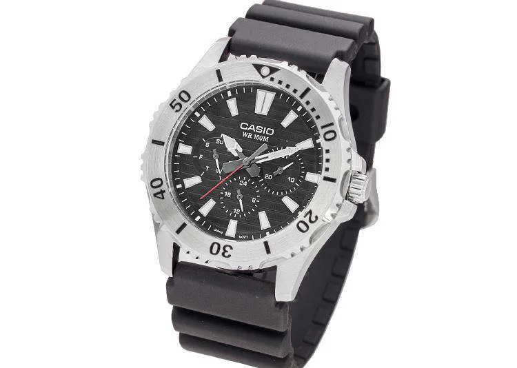 Casio MTD-1086-1A Analog Resin Black Strap Watch for Men