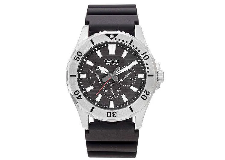 Casio MTD-1086-1A Analog Resin Black Strap Watch for Men