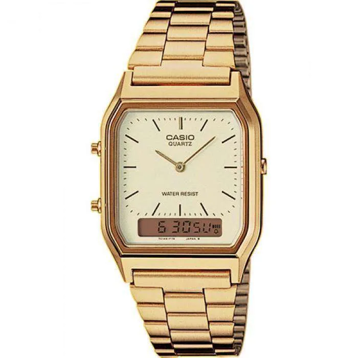 Casio Vintage AQ-230GA-9D Gold Plated Watch Unisex