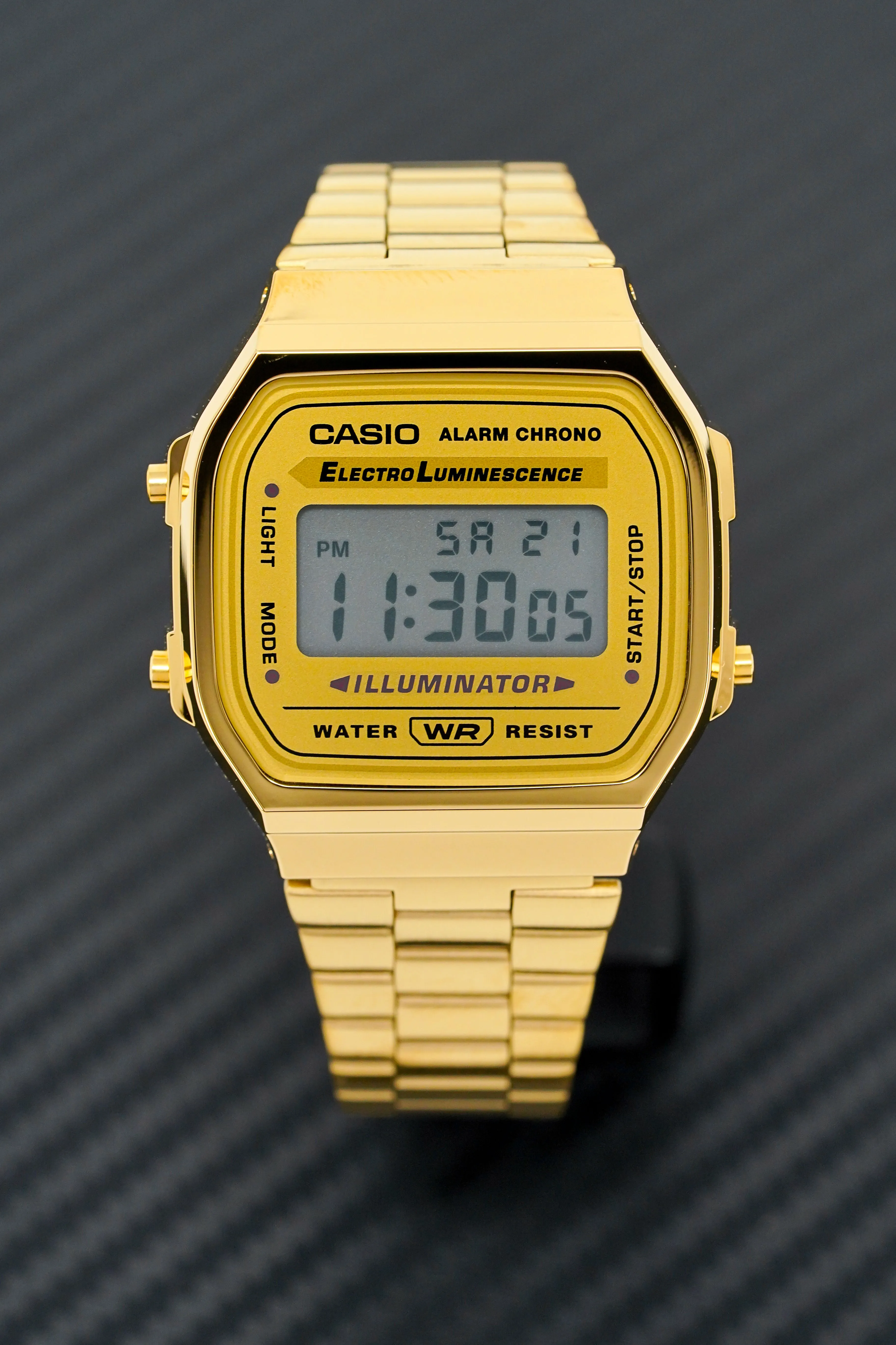 Casio Watch Digital Vintage Yellow Gold A168WG-9WDF