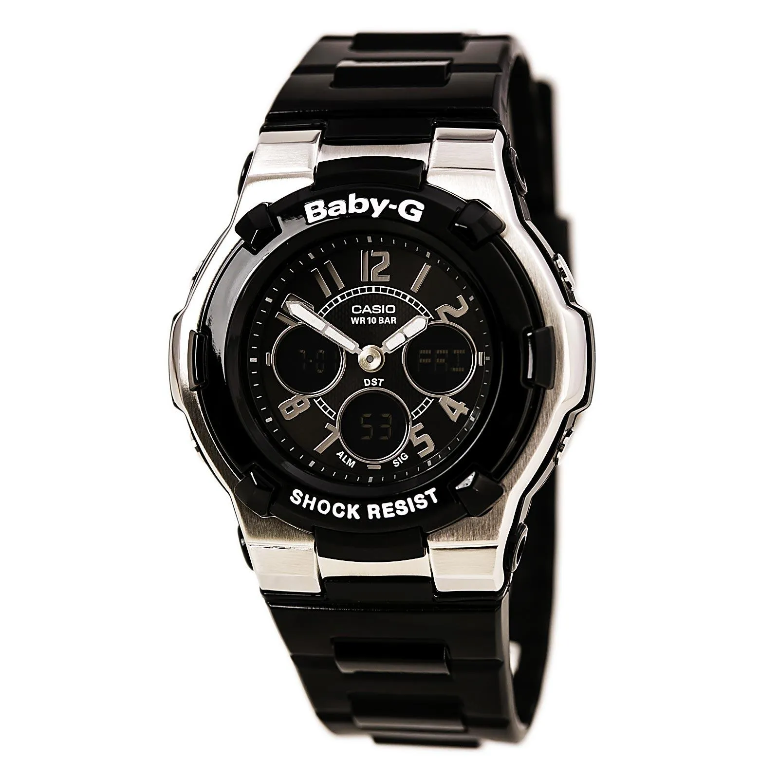 Casio Women's Alarm Watch - Baby-G Quartz Black Ana-Digital Dial | BGA110-1B2