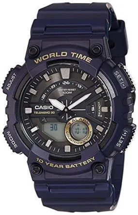 Casio Youth-Combination Analog-Digital Black Dial Men's Watch - AEQ-110W-2AVDF(AD208)