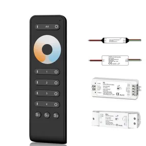 CCT Controller 2CH RF Touch Remote LED 2.4GHz Warm White Cool White DC12V 24V 36V Max 576W