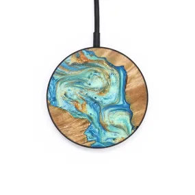 Circle ResinArt Wireless Charger - Blakely (Teal & Gold, 691438)