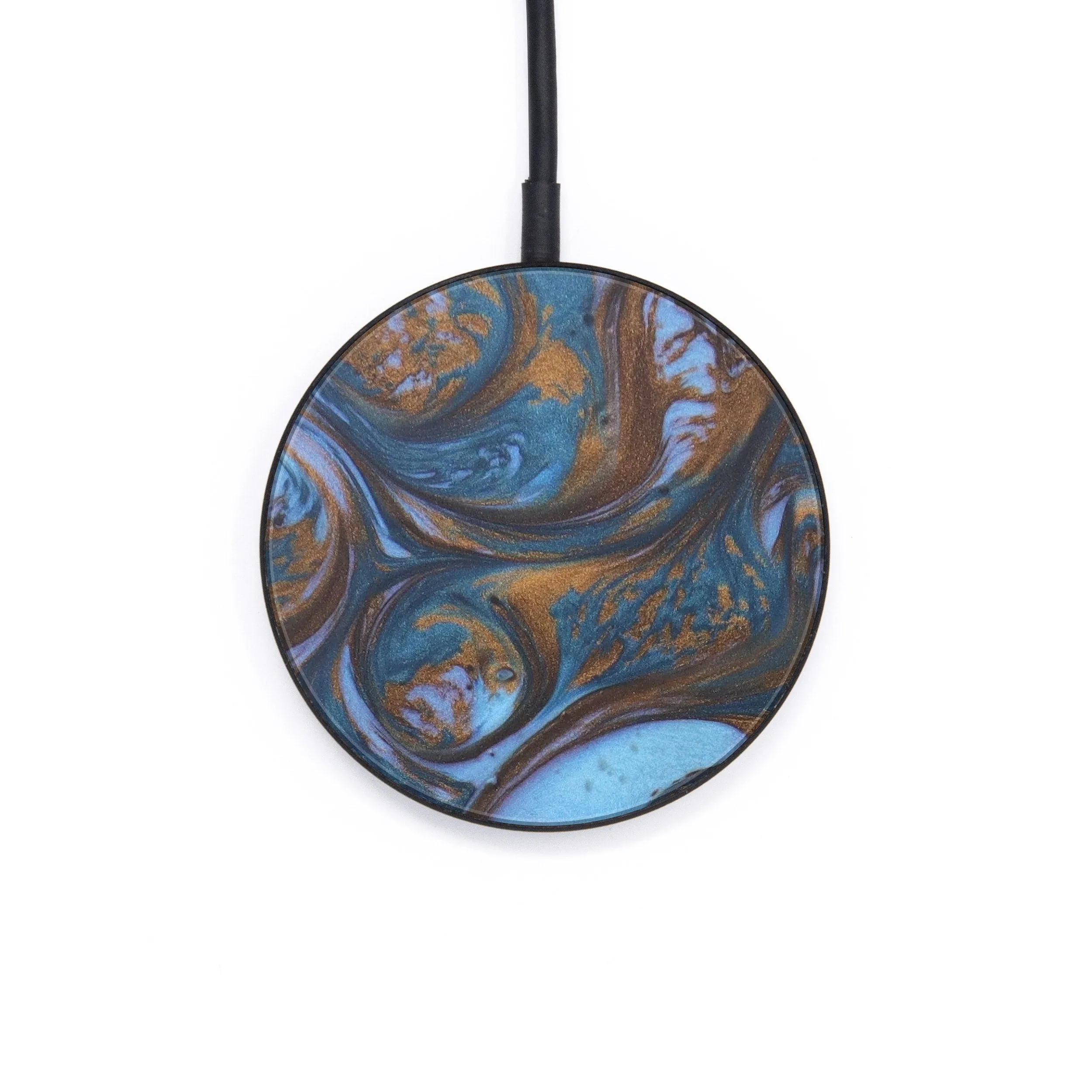 Circle ResinArt Wireless Charger - Meredithe (Teal & Gold, 599330)