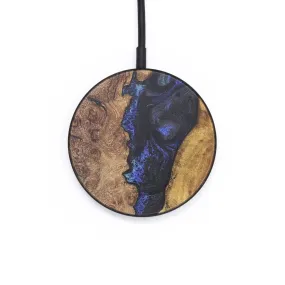 Circle Wood Resin Wireless Charger - Addisyn (Blue, 715773)