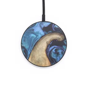 Circle Wood Resin Wireless Charger - April (Blue, 671110)