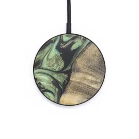 Circle Wood Resin Wireless Charger - Autumn (Green, 682426)