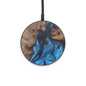 Circle Wood Resin Wireless Charger - Donald (Blue, 715759)