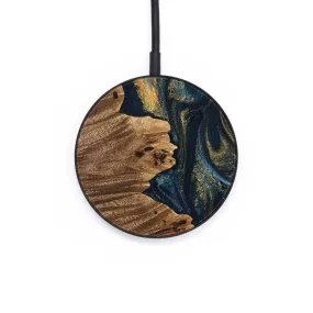 Circle Wood Wireless Charger - Verlon (Teal & Gold, 734428)