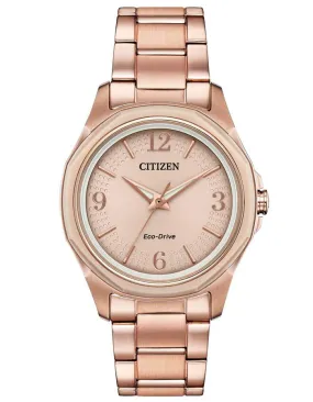 Citizen DRIVE AR Womens Watch - Rose Gold-Tone - Rose-Gold Dial - Bracelet