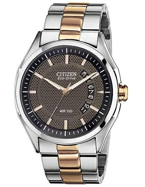 Citizen Drive Mens HTM2.0 Date Watch - Stainless and Rose Gold-Tone - Bracelet