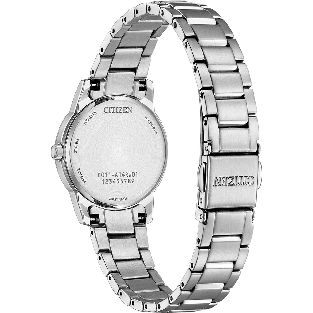 Citizen Eco Drive Sapphire Glass Stainless Steel Ladies Watch EW2318-73A