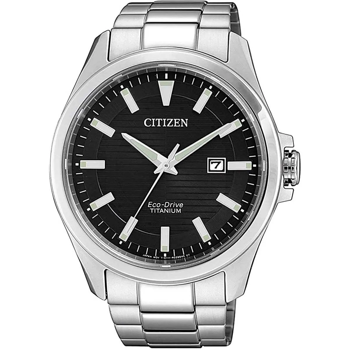 Citizen Men's Watch - Eco-Drive Solar Powered Silver Titanium Bracelet | BM7470-84E