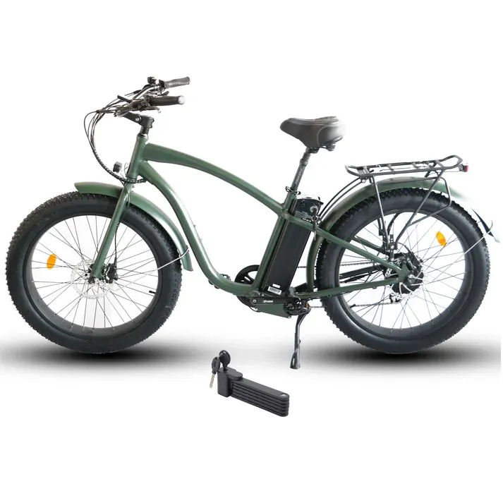 Coastal Cruiser 750W 52V Fat Tire Step Over 26" x 4" Beach Cruiser Electric Bike