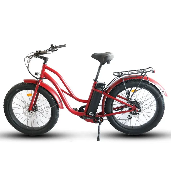 Coastal Cruiser 750W 52V Fat Tire Step-Thru 26" x 4" Beach Cruiser Electric Bike