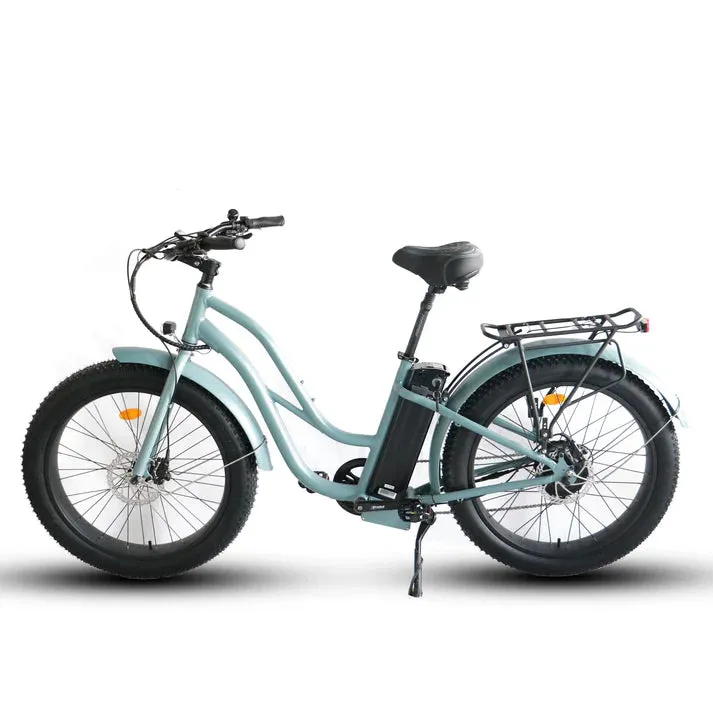 Coastal Cruiser 750W 52V Fat Tire Step-Thru 26" x 4" Beach Cruiser Electric Bike