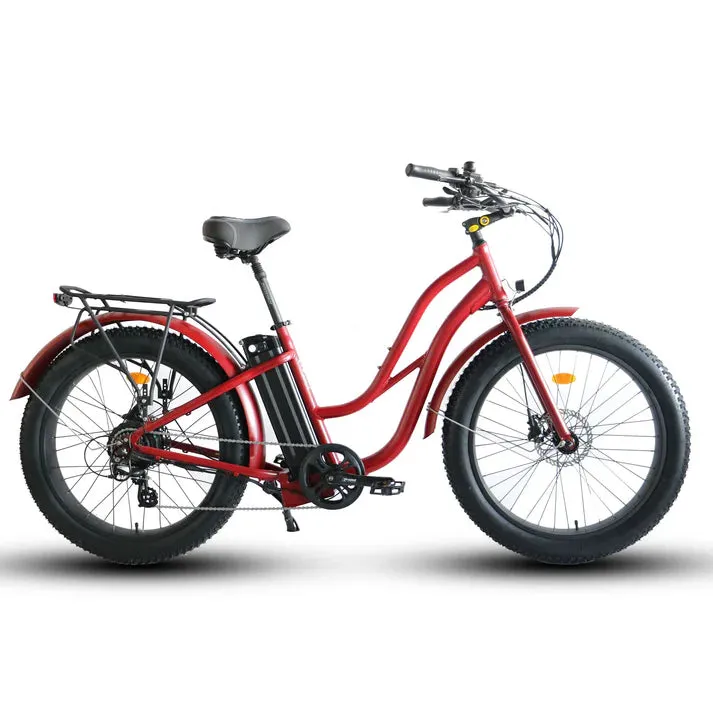 Coastal Cruiser 750W 52V Fat Tire Step-Thru 26" x 4" Beach Cruiser Electric Bike