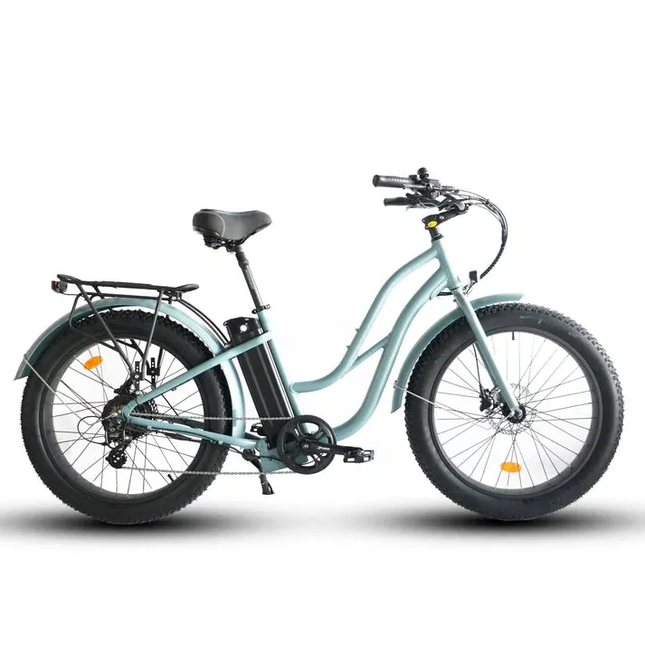 Coastal Cruiser 750W 52V Fat Tire Step-Thru 26" x 4" Beach Cruiser Electric Bike