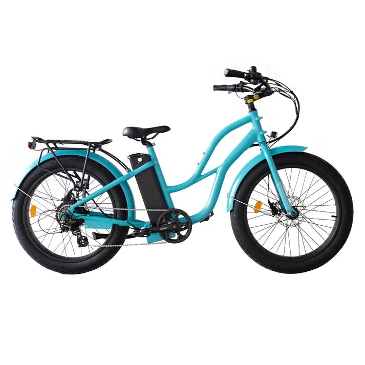 Coastal Cruiser 750W 52V Step-Thru 24" x 3" Beach Cruiser Electric Bike