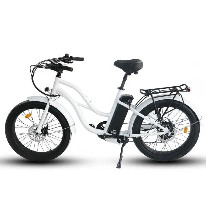 Coastal Cruiser 750W 52V Step-Thru 24" x 3" Beach Cruiser Electric Bike