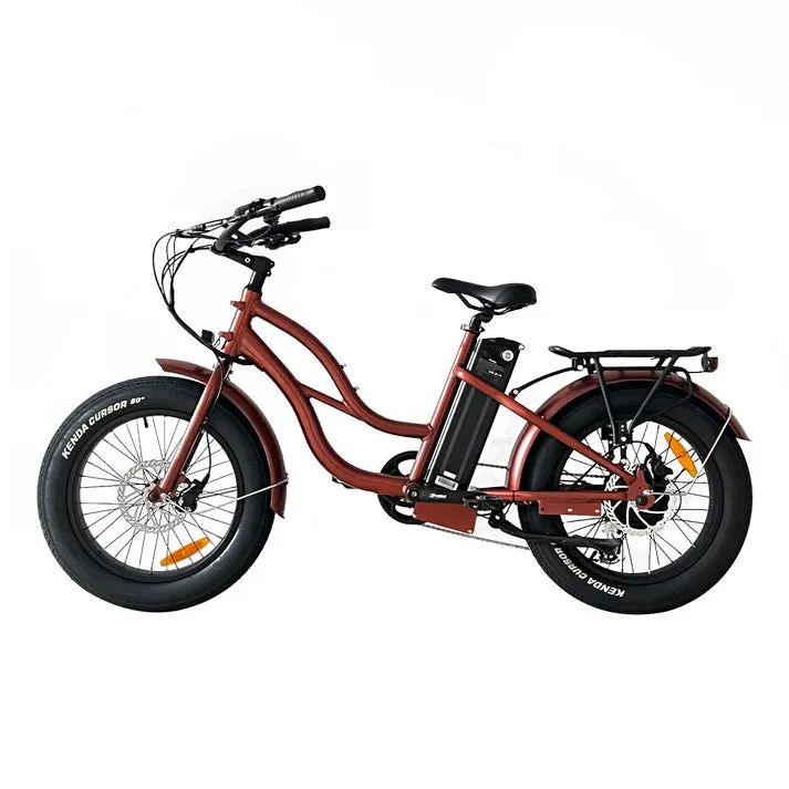 Coastal Cruiser 750W 52V Step-Thru 24" x 3" Beach Cruiser Electric Bike