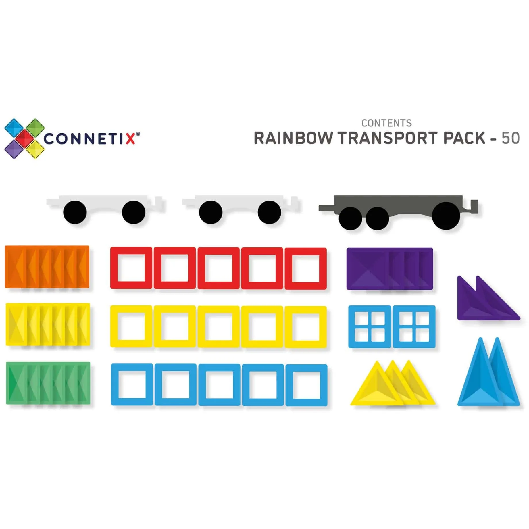 Connetix | Rainbow Transport Pack 50 pc