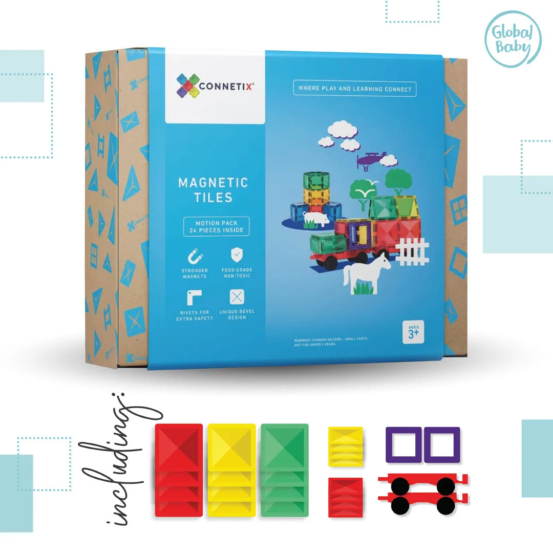 Connetix Tiles - 24 Piece Motion Pack