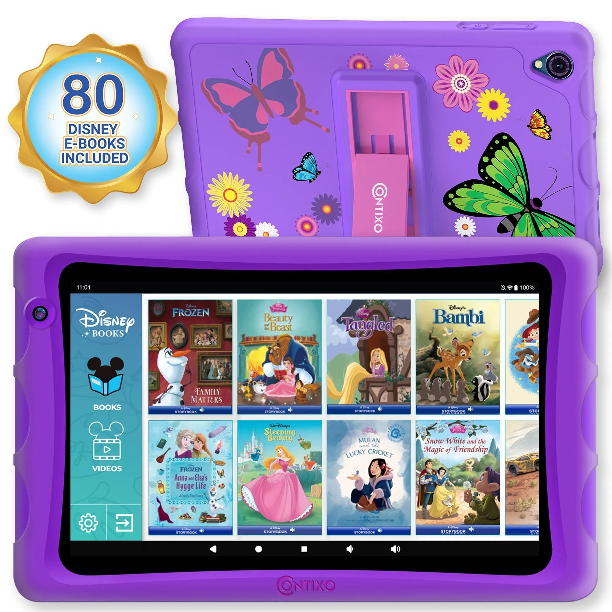 Contixo K80 8-Inch Kids Tablet Featuring 80 Disney eBooks - 2GB   64GB by Contixo