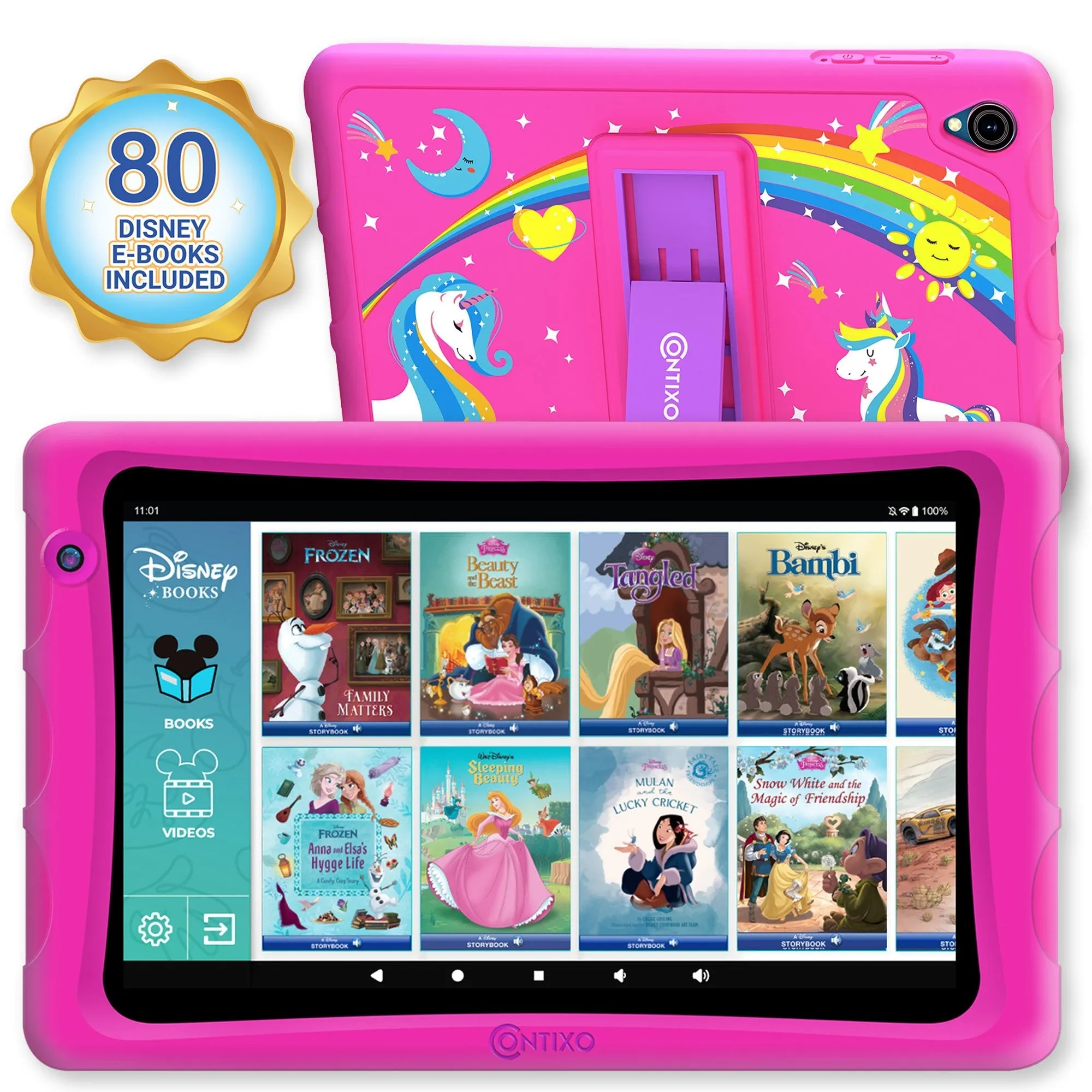 Contixo K80 8-Inch Kids Tablet Featuring 80 Disney eBooks - 2GB   64GB by Contixo