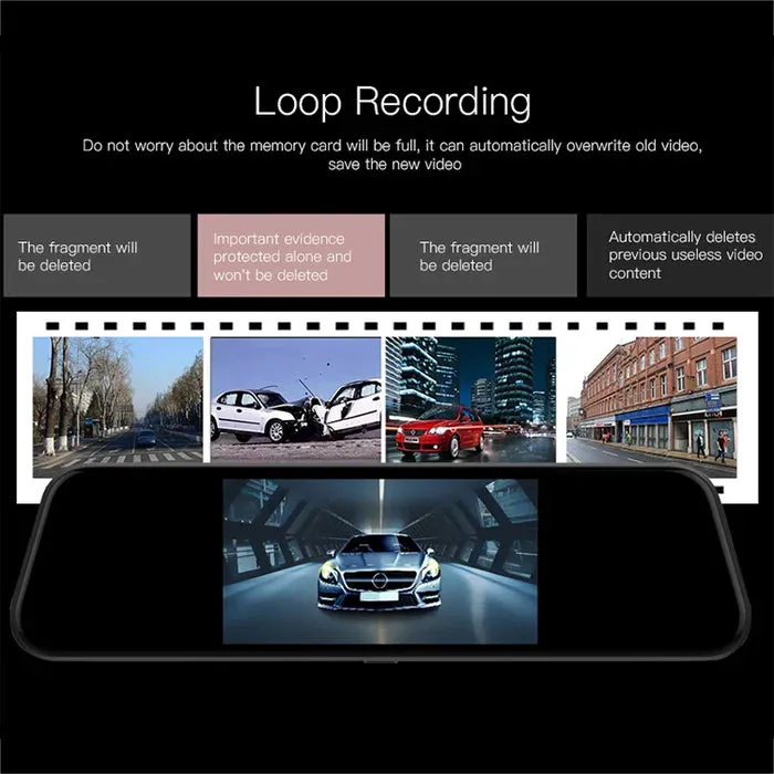 Dash Cam Ultra HD 1080P 5.5 inch IPS Touch Screen Car DVR Driving Recorder