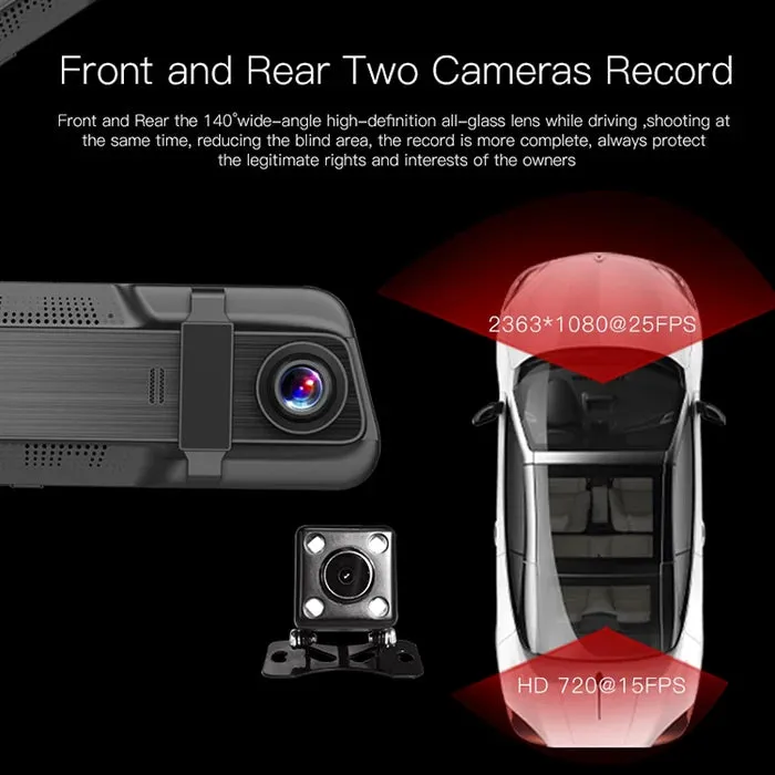 Dash Cam Ultra HD 1080P 5.5 inch IPS Touch Screen Car DVR Driving Recorder