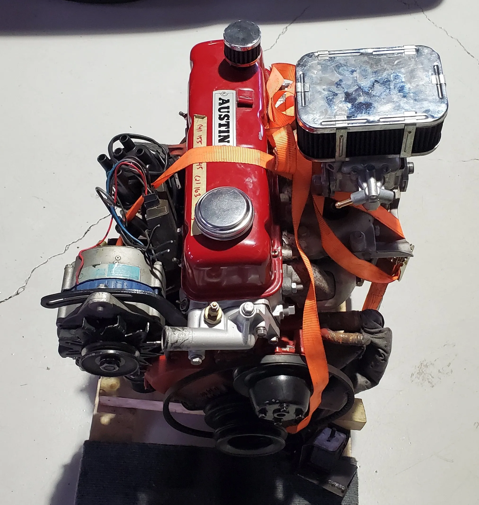 Datsun 1397cc engine/4-speed transmission combo with installation parts