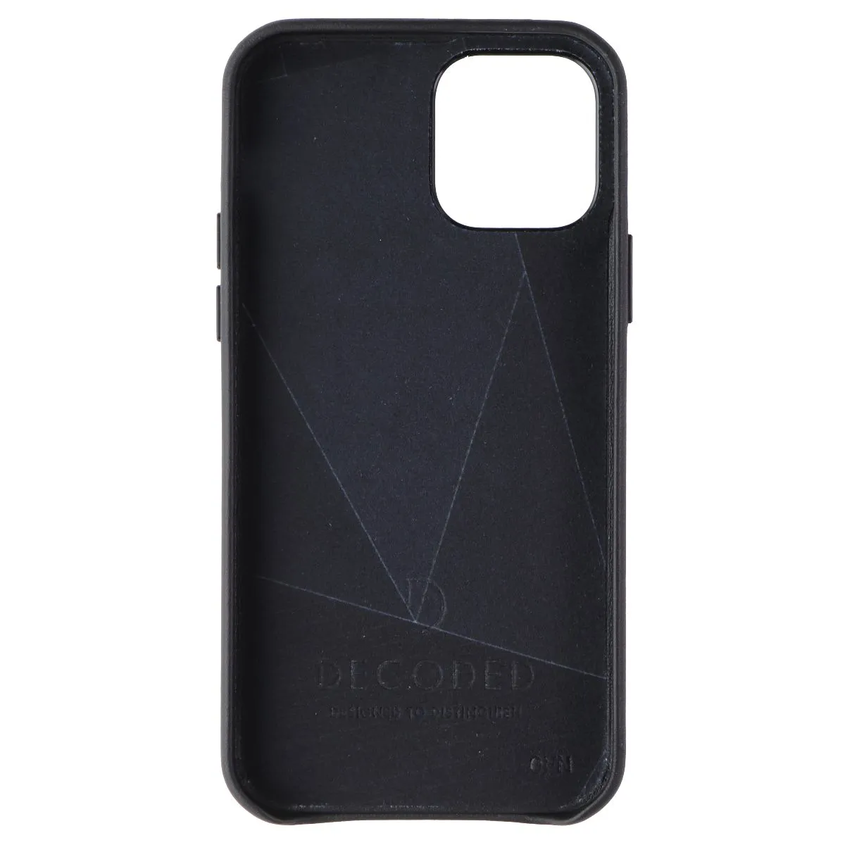 DECODED Back Cover Leather Case for MagSafe for iPhone 12/iPhone 12 Pro - Black